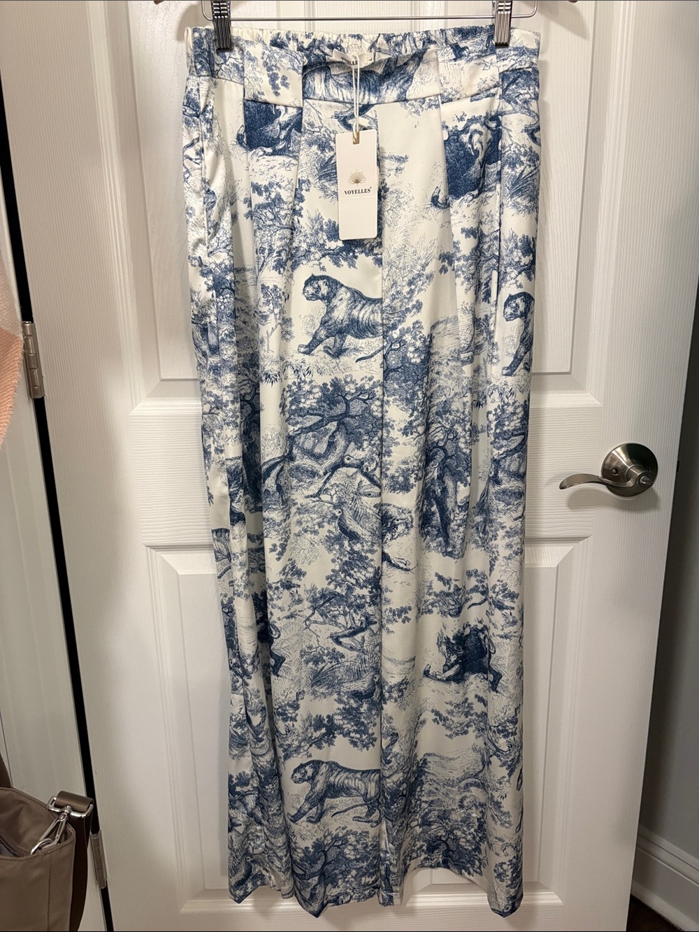NWT Voyelles London Toile Satin Wide-Leg Pants